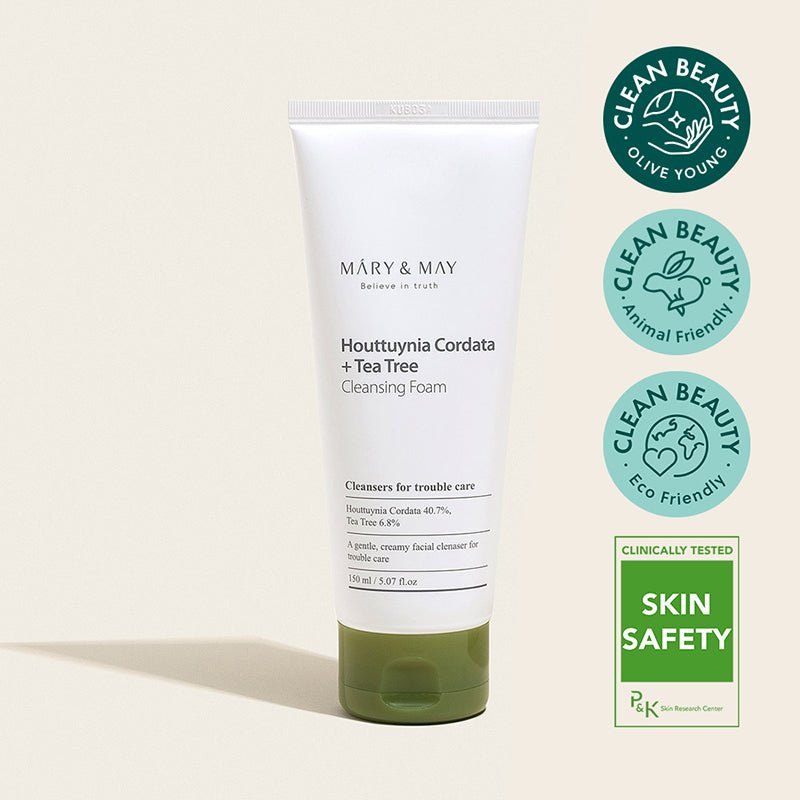 150ml Mary & May Hydrating Houttuynia Cordata and Tea Tree Facial Cleansing Foam