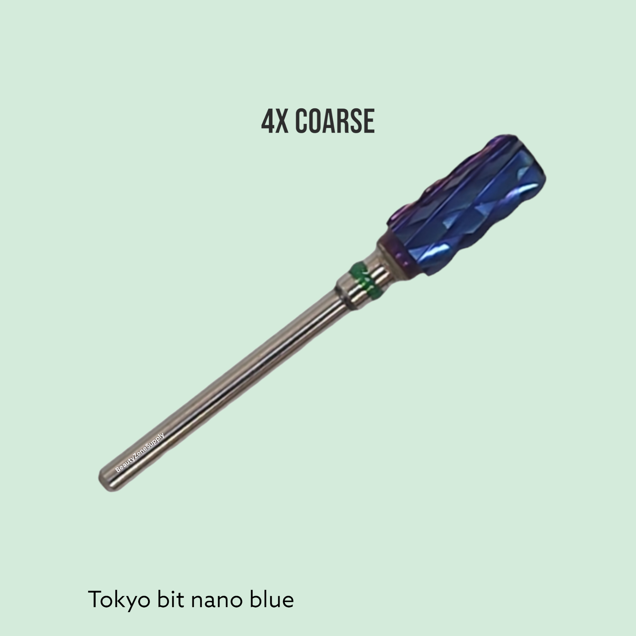 Professional Carbide Drill Bit - Tokyo Bit Nano Blue with 3/32 Shank Size and 4X Coarse Cutting for Nails