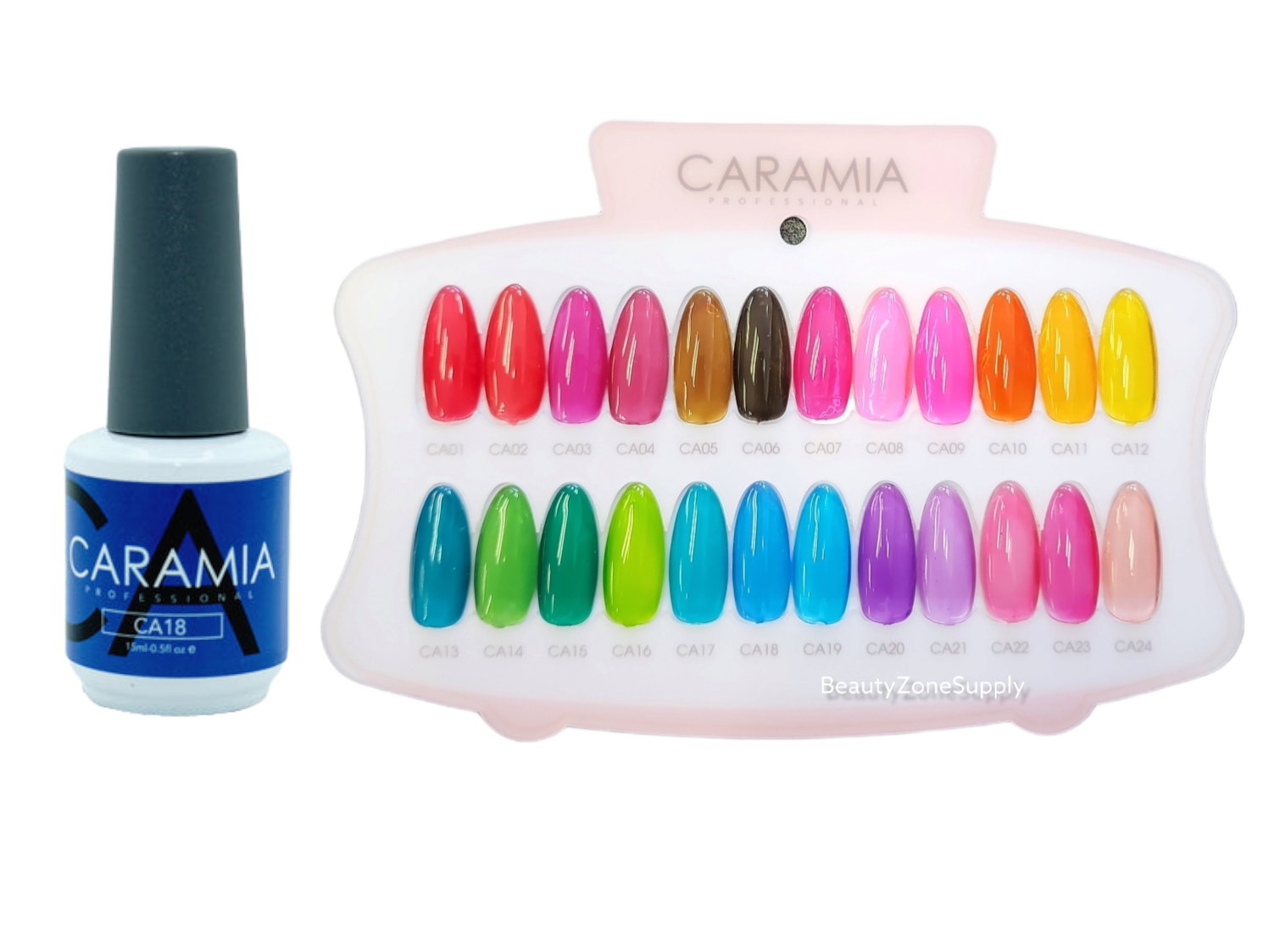 Caramia Professional Soak-off Jelly Gel Nail Polish, 15 ml (0.5 oz), Shade #18