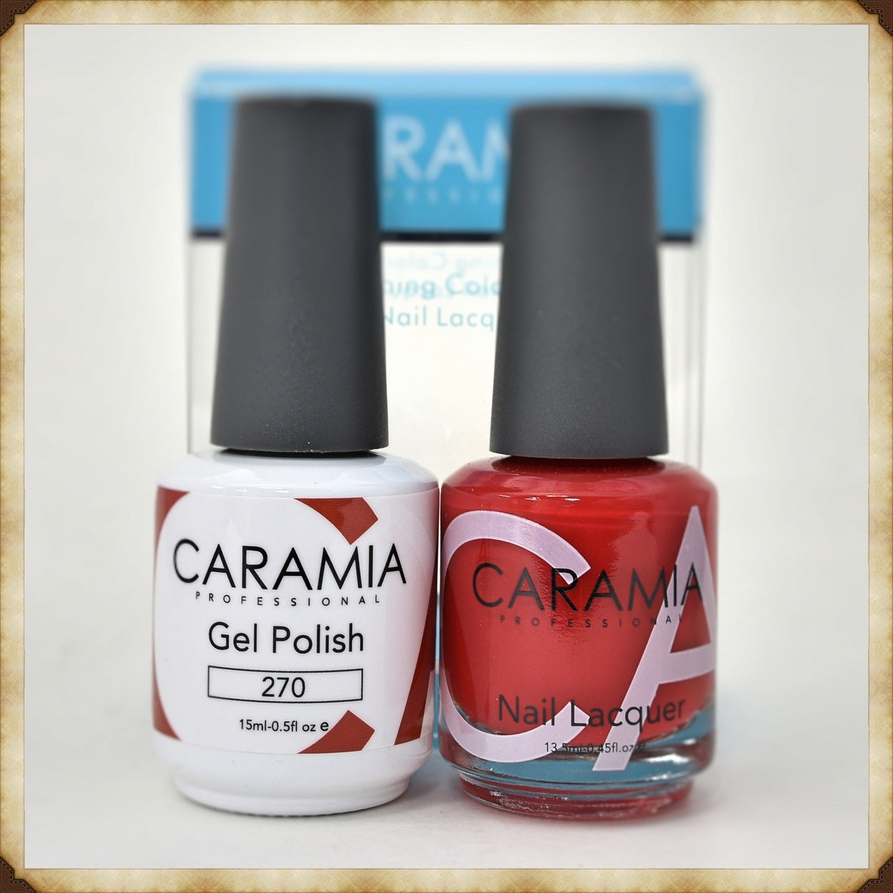 Caramia 270 Duo Set: High - quality Gel and Lacquer Combo