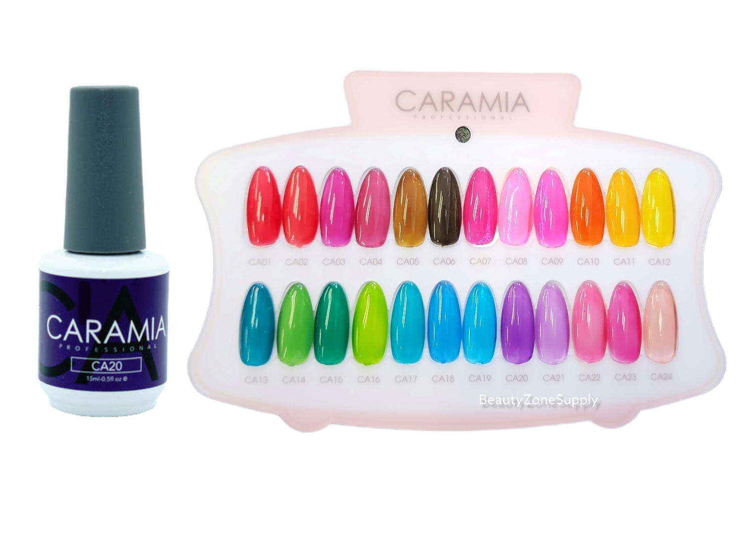 Caramia Professional Soak-off Jelly Gel Nail Polish, 15 ml (0.5 oz), Shade #20